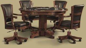 Legacy 54" Elite 2 in 1 Games Table w/ 4 lift/tilt chairs