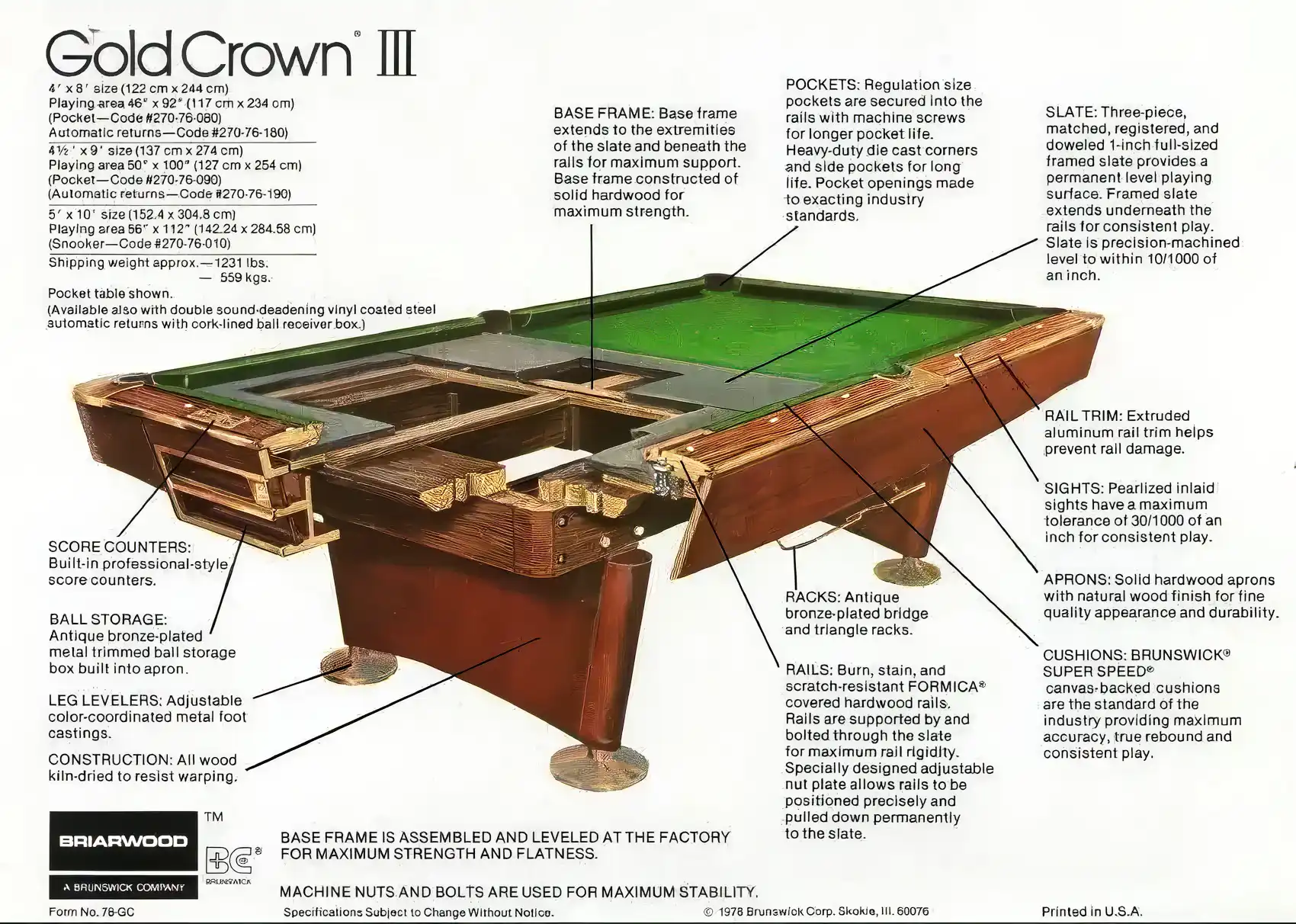 Pool Table Contruction