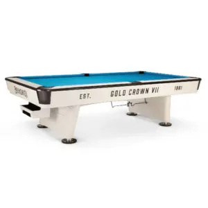 gold crown vii 9 foot-pool table modern white